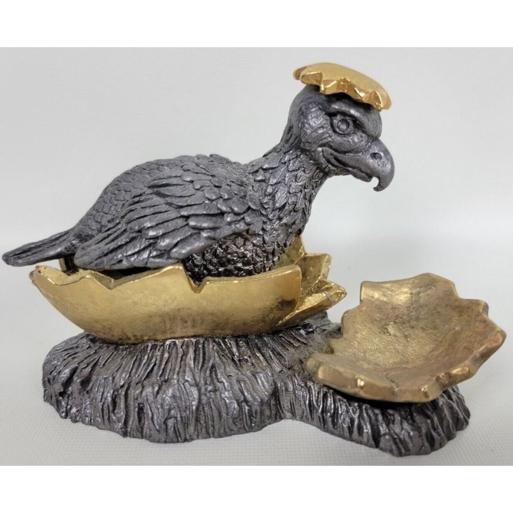 Vintage Michael Ricker Pewter Figure Hatching Eagle Ted‎ 1986 3069/4785
